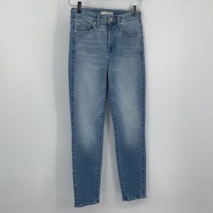 Fidelity Denim Lona skinny jeans high rise light wash Bluebird ankle women 25